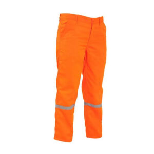PANTALON DRILL NARANJA CON CINTA REFLECTIVA