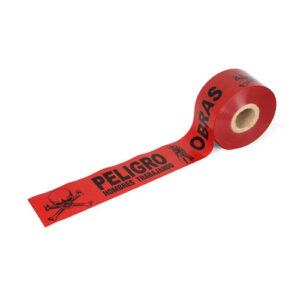 CINTA PELIGRO OBRAS ROJO